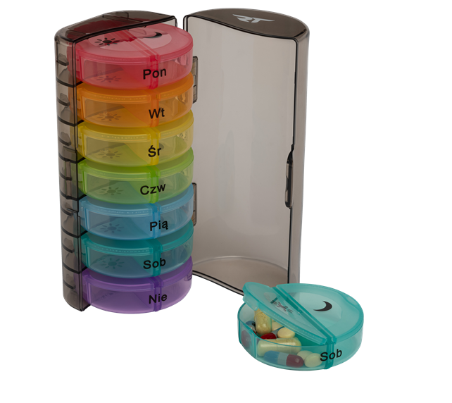 ReaTape - Pudełko Na Tabletki Cylinder - Czarny