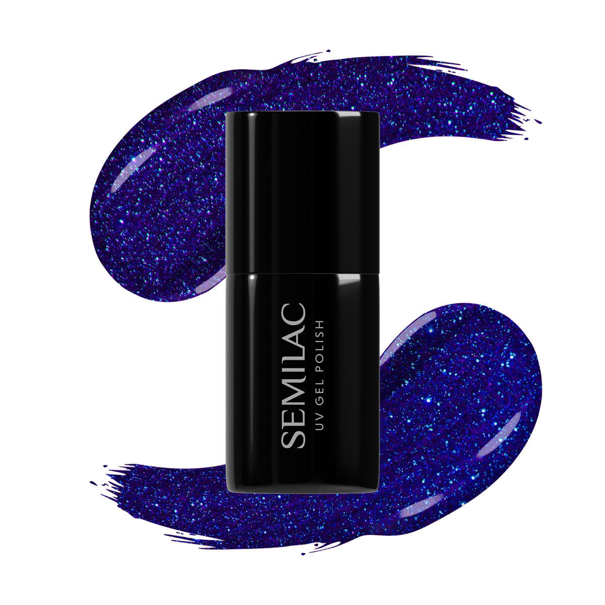 Lakier Hybrydowy Semilac 087 Glitter Indigo - 7 Ml