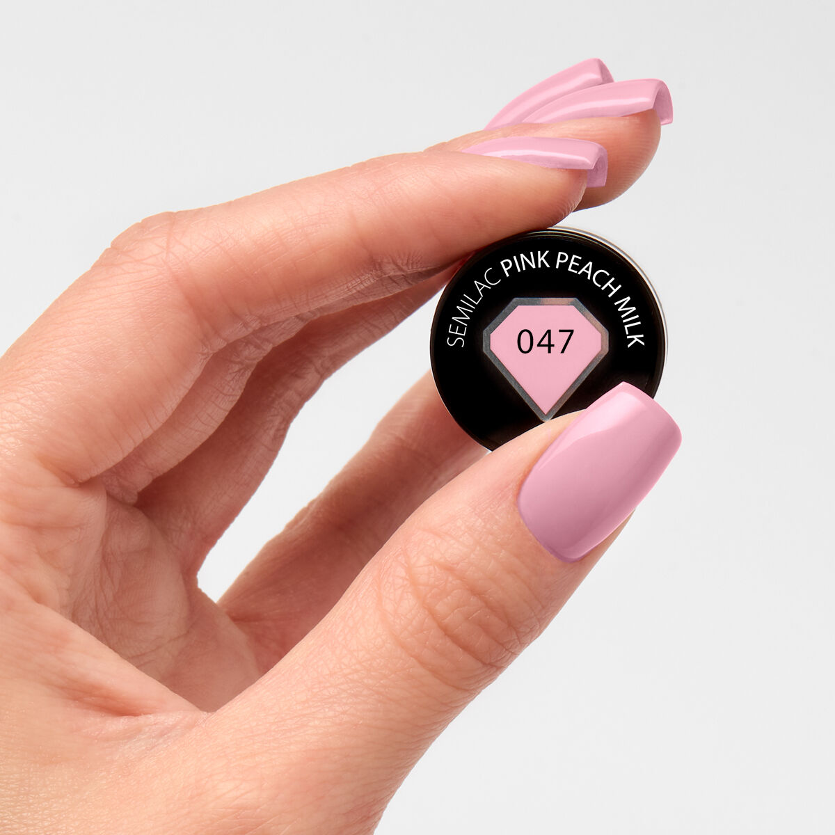 Lakier Hybrydowy Semilac 047 Pink Peach Milk - 7 Ml