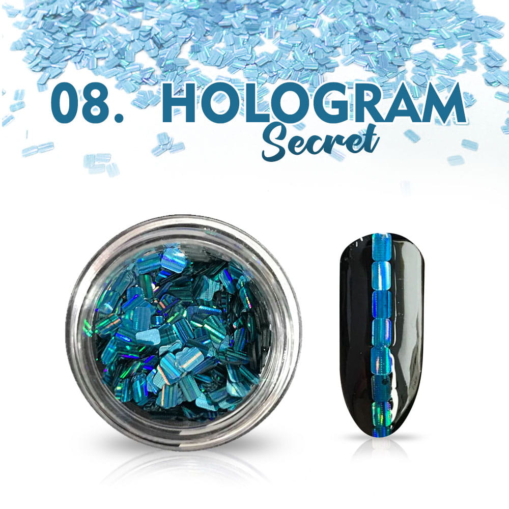 Pyłek Do Paznokci Hologram Secret Nr 08