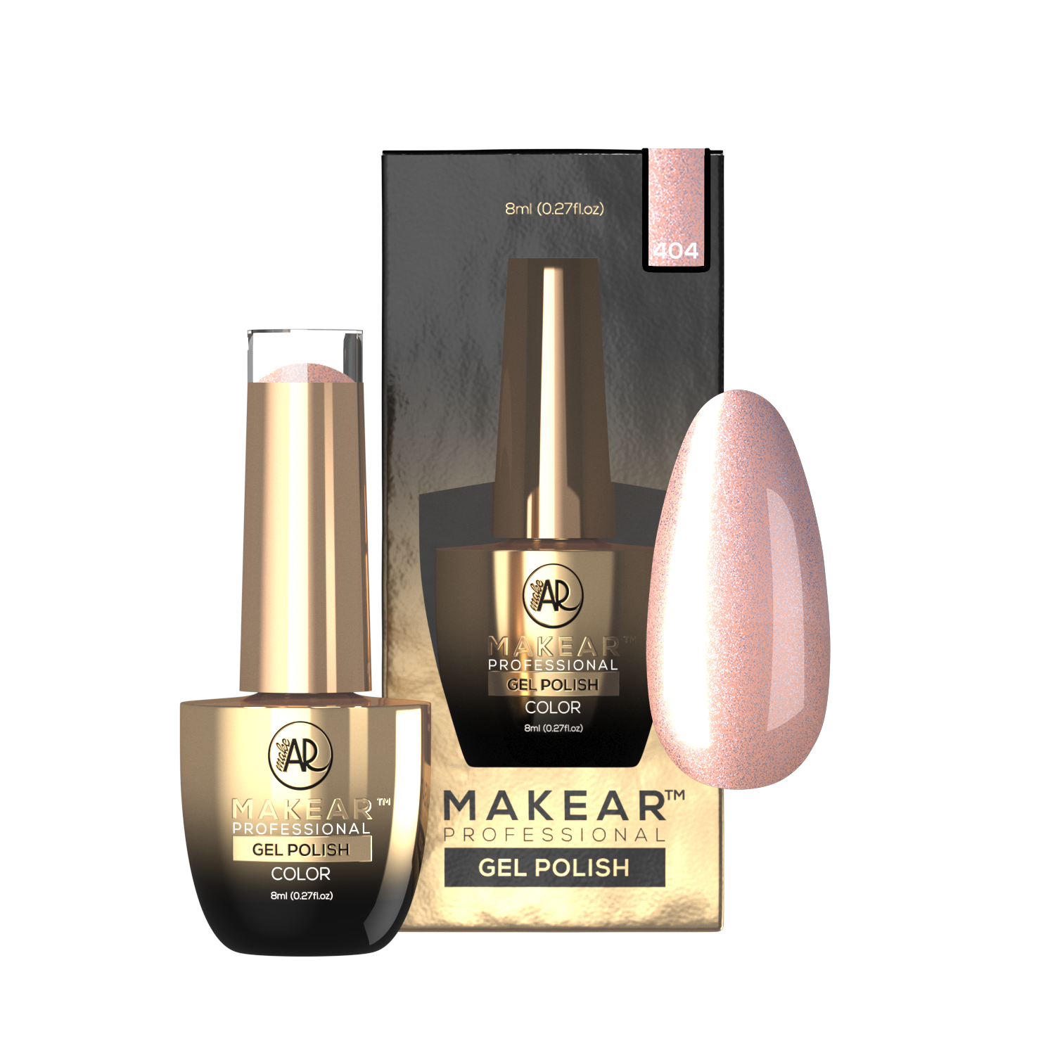 Makear Lakier Hybrydowy 404 Glossy Princess