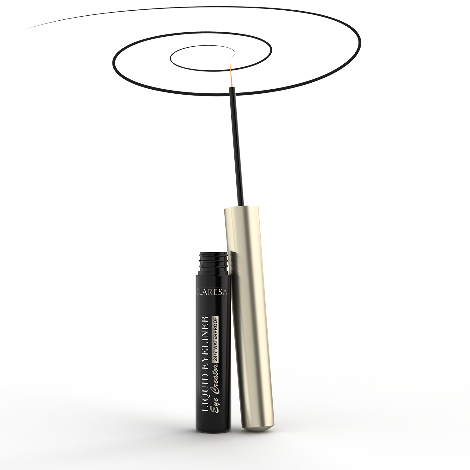 Claresa Waterproof Liquid Eyeliner Eye Creator Wodoodporny Eyeliner W Płynie 01 Black, 3g