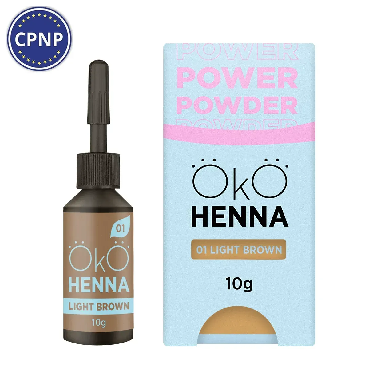 OKO Henna Do Brwi Power Powder, 01 Light Brown 10G
