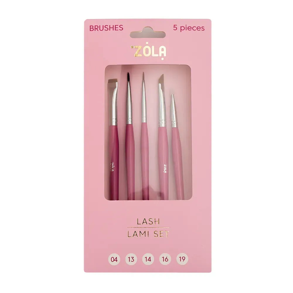 Zola Zestaw Pędzli Do Brwi, Lash Lami Set, 04, 13, 14, 16, 19
