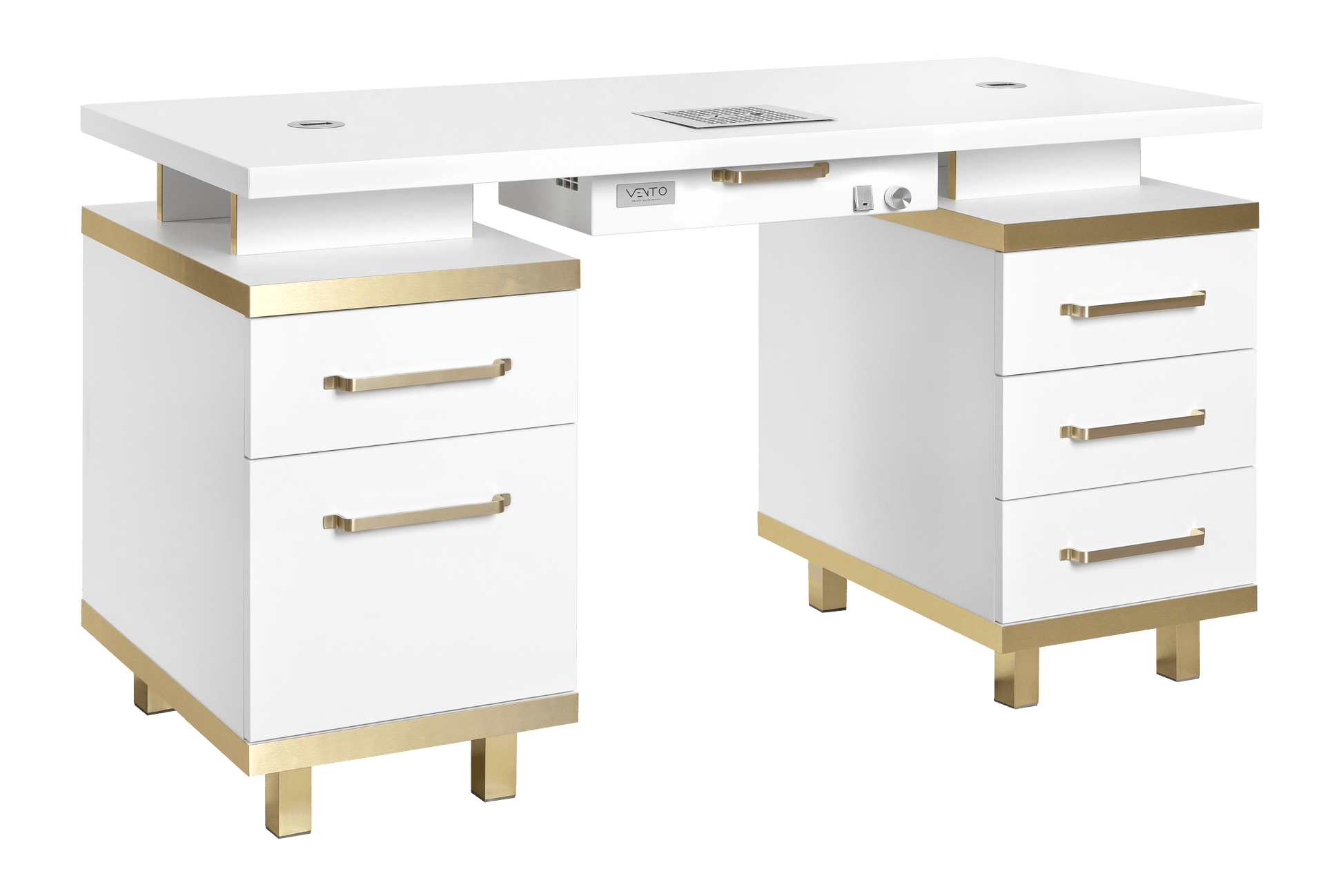Vento Beauty Biurko Elegante Bianco Z Pochłaniaczem Pyłu Vento Pro Plus