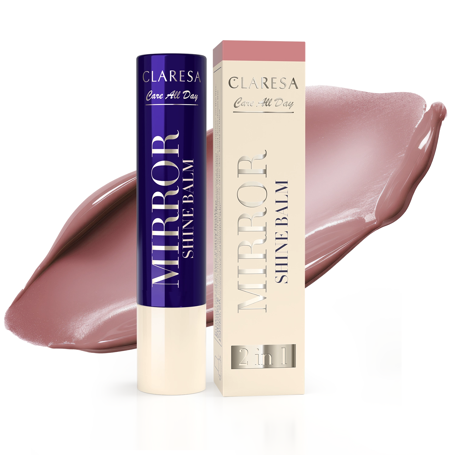Claresa Care All Day Mirror Shine Balm Błyszczyk W Sztyfcie Wonderland, 3g