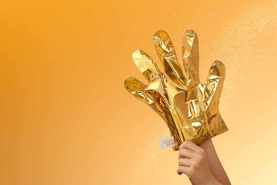 Voesh New York Rękawice Kolagenowe -  Imperial Gold
