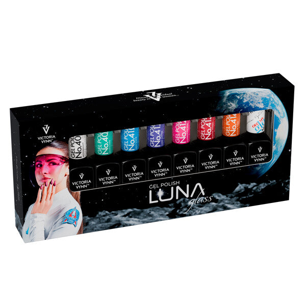 Victoria Vynn Zestaw Lunaglass 8 Pack Gel Polish 408 - 414 + Gratis Top OH! My Gloss 8 ml + Magnes