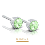 Blomdahl -  Kolczyk Peridot 4mm 15-0103-16 2szt