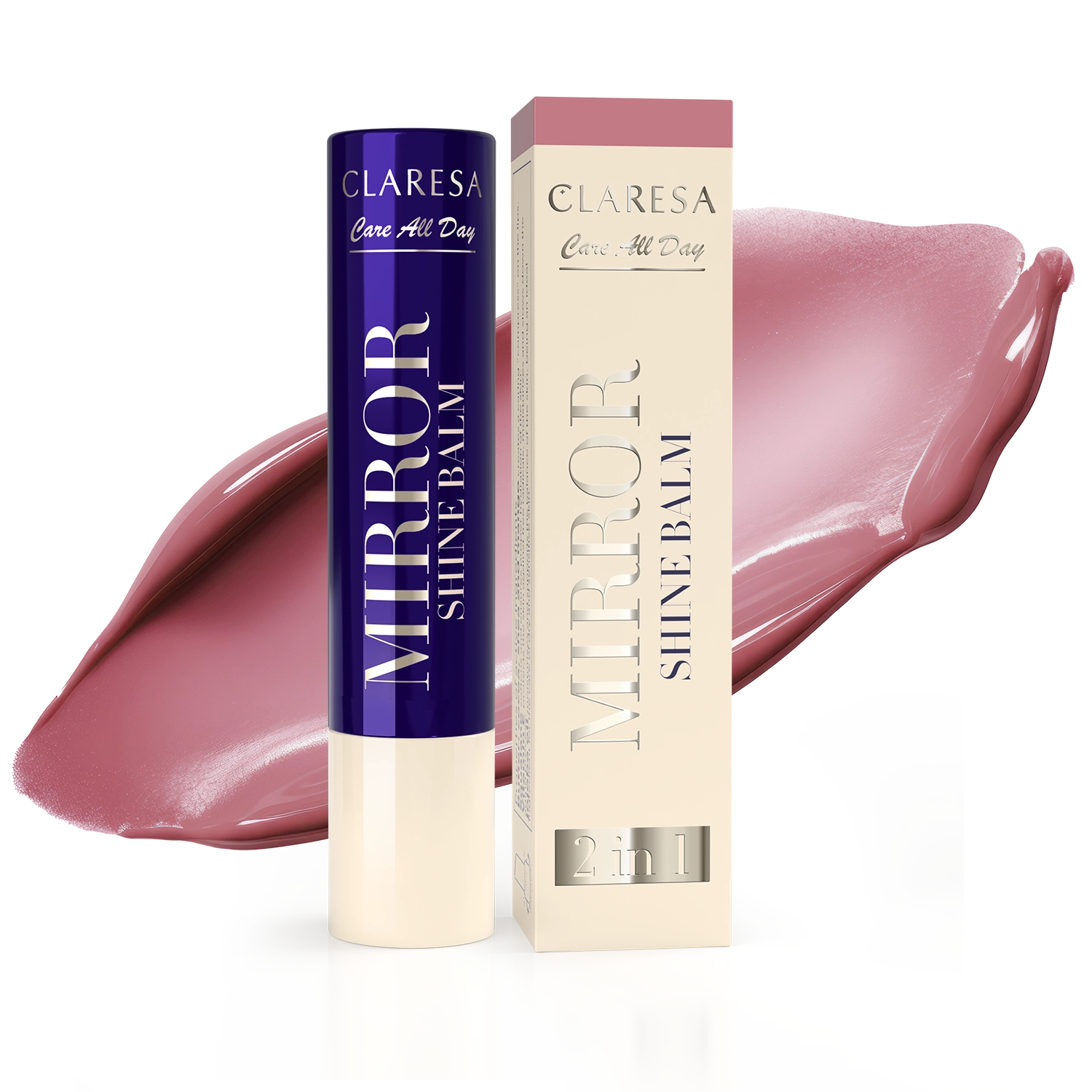 Claresa Care All Day Mirror Shine Balm Błyszczyk W Sztyfcie Dreamtime, 3g