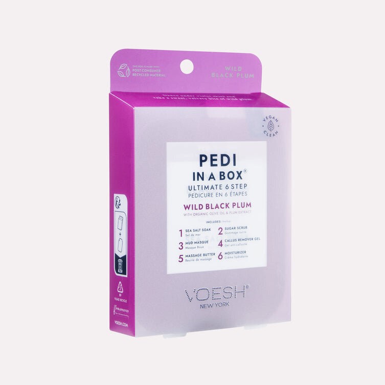 Voesh Pedi in a Box Ultimate Wild Black Plum 6 Step