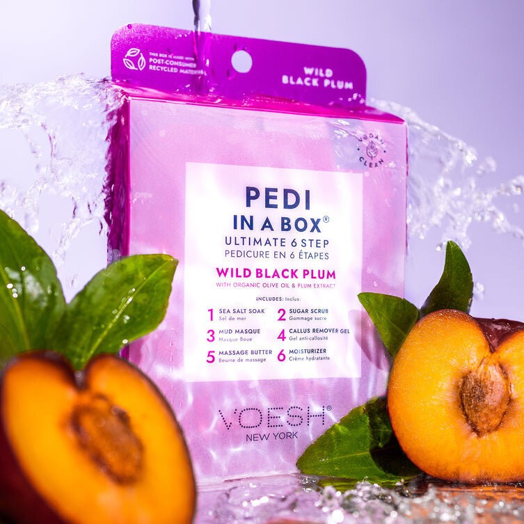 Voesh Pedi in a Box Ultimate Wild Black Plum 6 Step