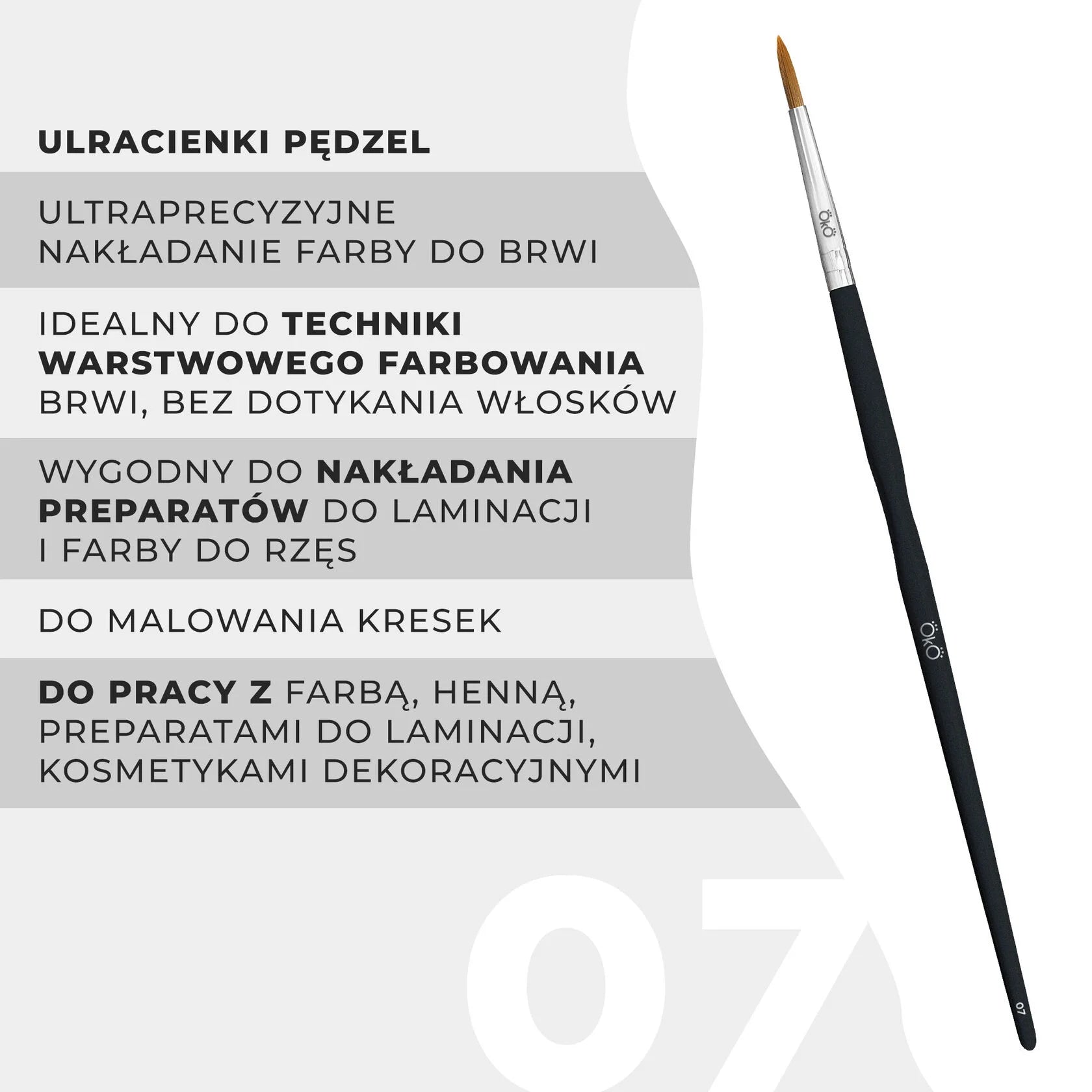 OKO Pędzelek Ultradelikatny #7 Black Edition