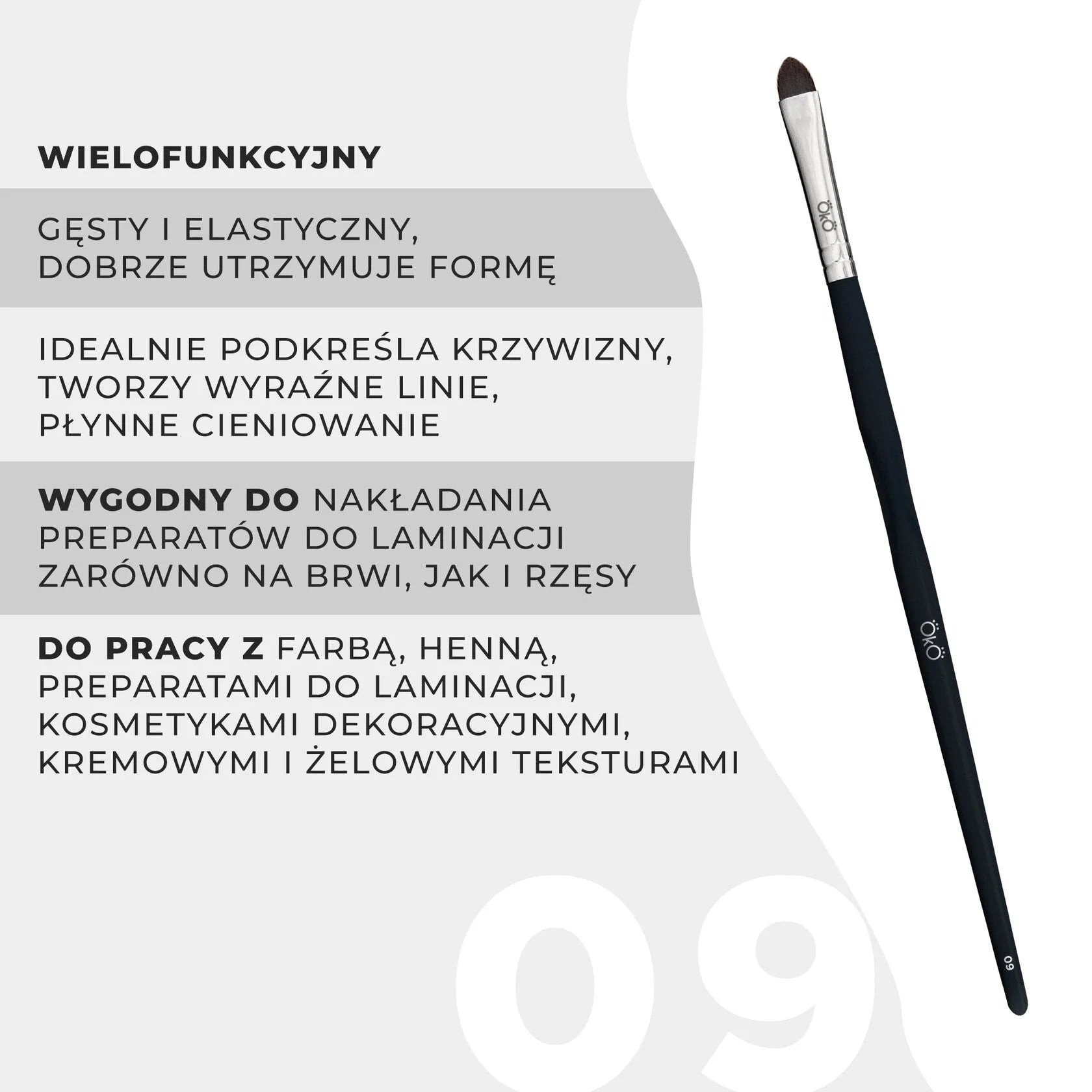 OKO Pędzelek Językowy #9 Black Edition