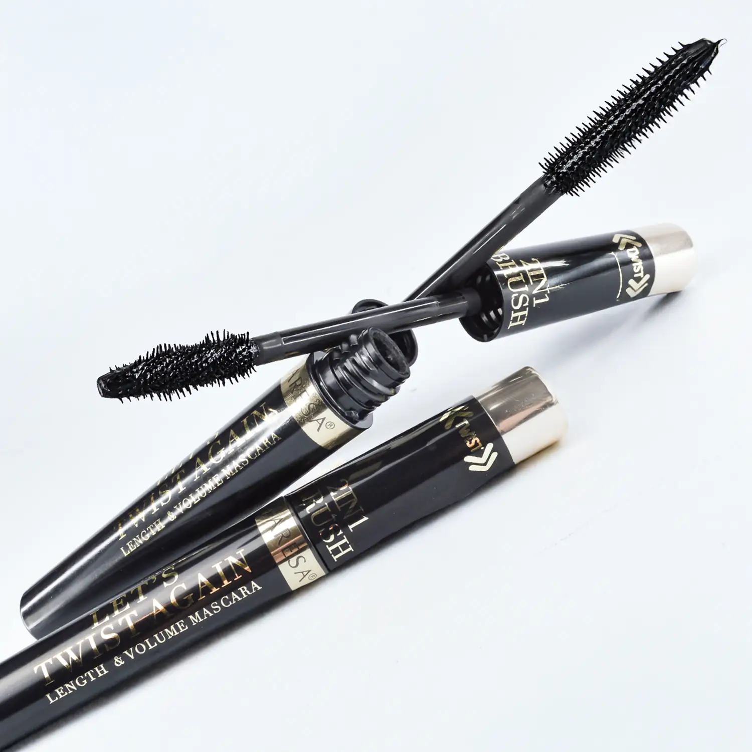 Claresa Let’s Twist Again Length & Volume Mascara Black Tusz Do Rzęs Wydłużająco-Pogrubiający Czarny, 7g