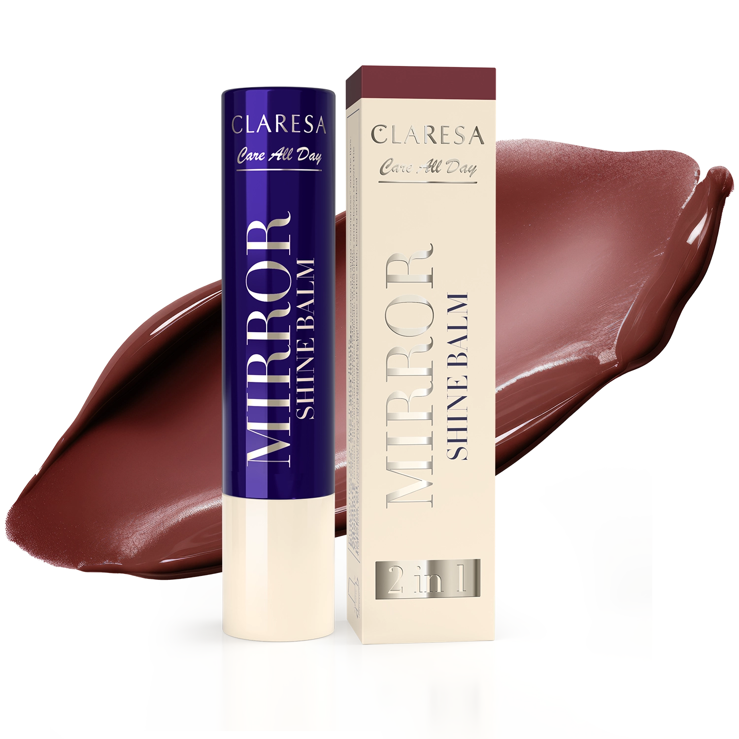 Claresa Care All Day Mirror Shine Balm Błyszczyk W Sztyfcie Mad Hatter, 3g
