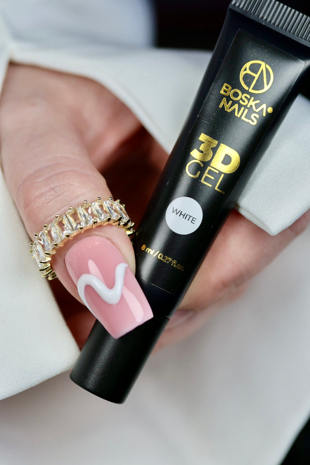 Boska Nails GEL 3D Żel Do Zdobień White 8ml