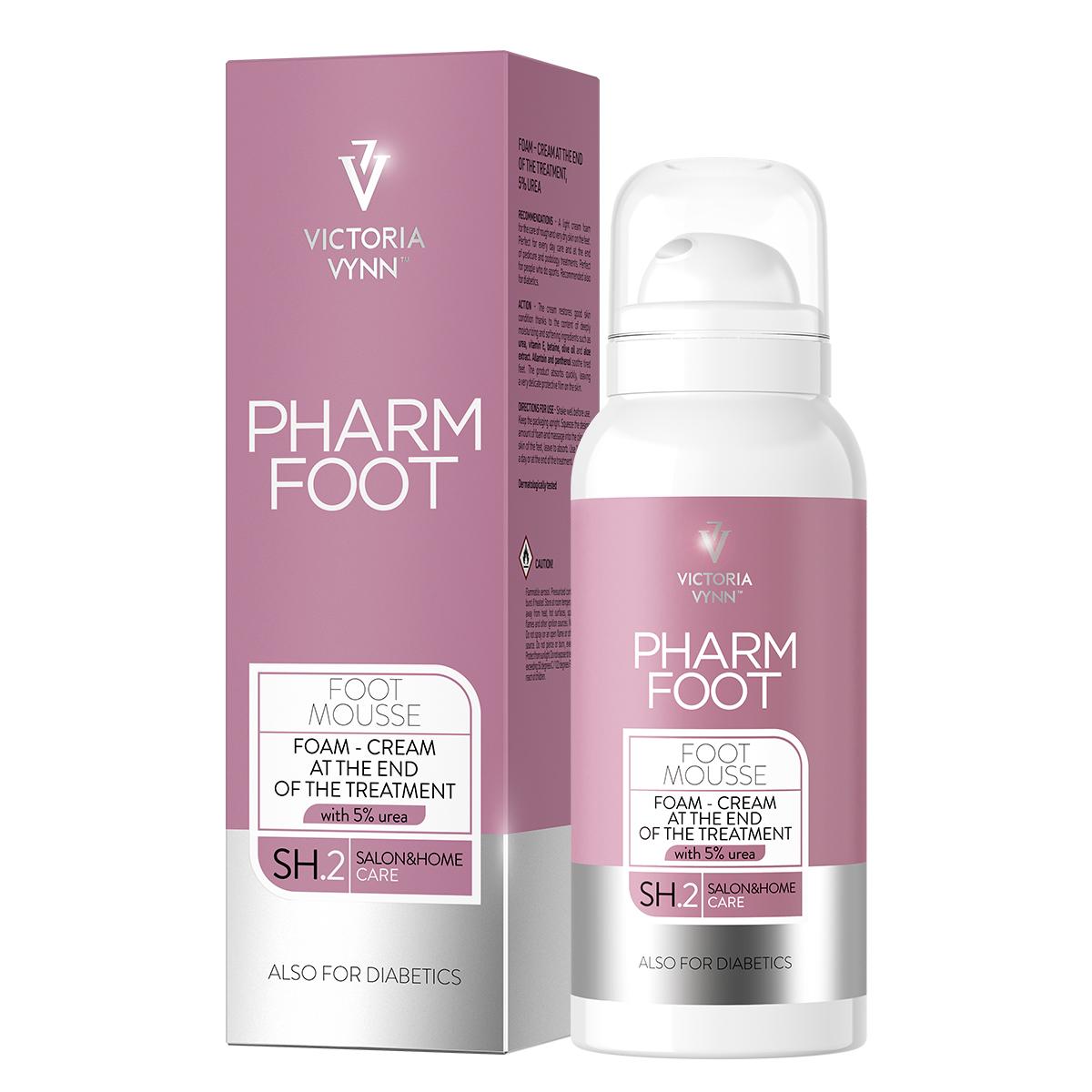 Pharm Foot, Foot Mousse Pianka-Krem Kończąca Zabieg 5% Mocznika 105 Ml