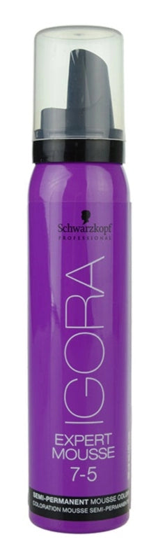 Schwarzkopf IGORA Expert Mousse Pianka Koloryzująca Do Włosów 7-5 Średni Złoty Blond 100ml