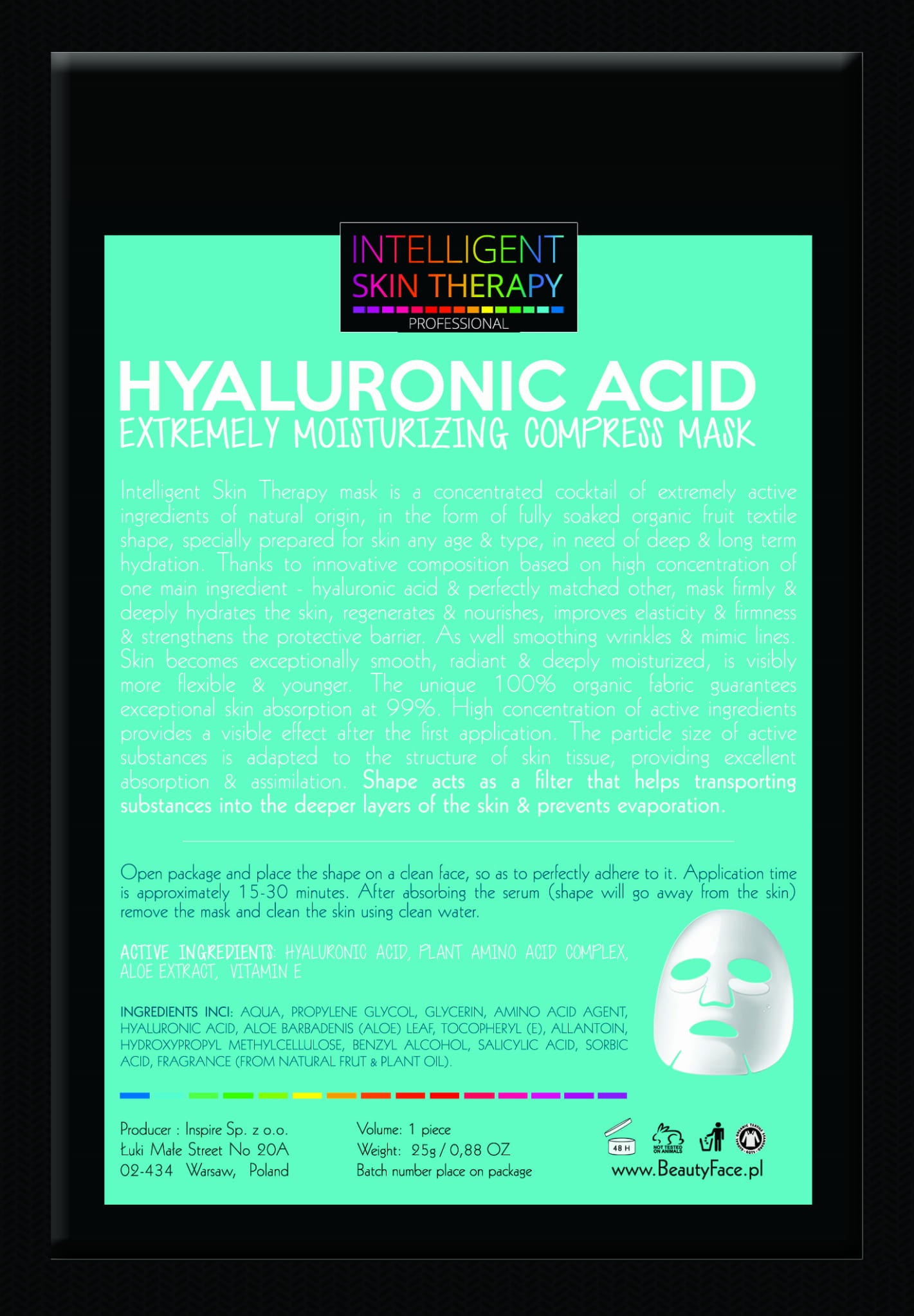 Beautyface Intelligent Skin Therapy Pro Ekstremalnie Nawilżająca Maska Z Kwasem Hialuronowym