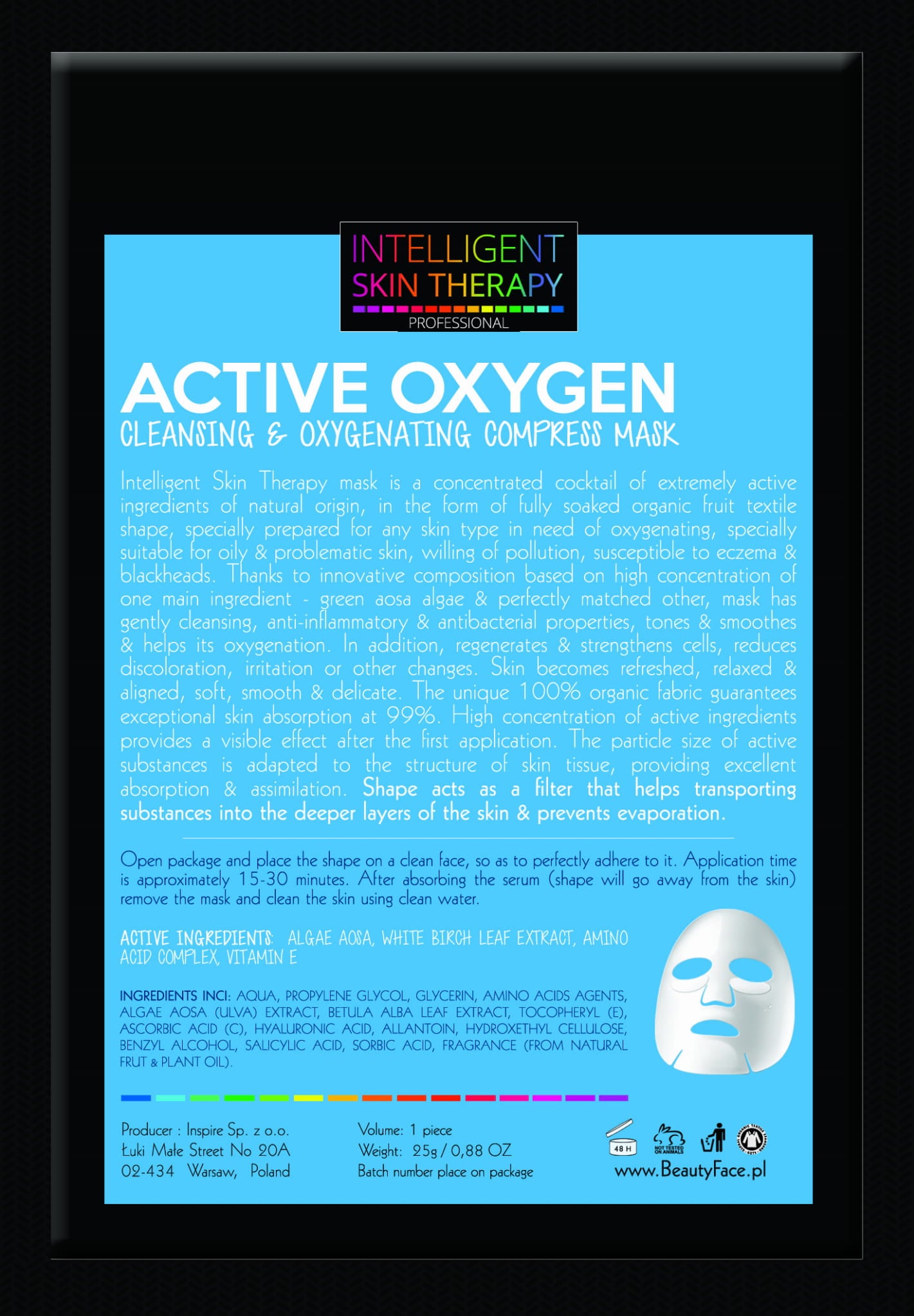 Beautyface Intelligent Skin Therapy Głęboko Oczyszczająca Dotleniająca Maska Aktywny Tlen