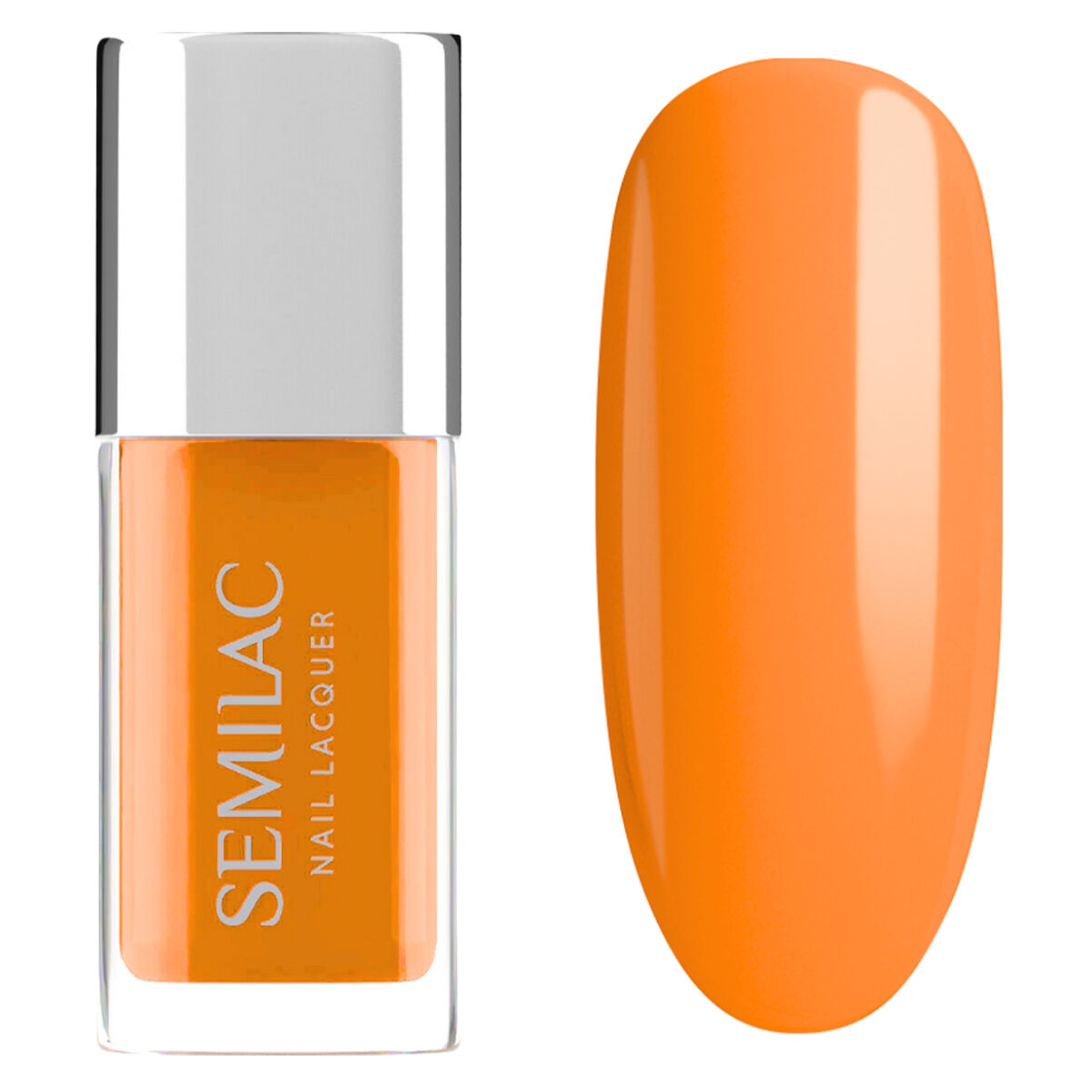Semilac Lakier Klasyczny 121 Nail Lacquer Neon Orange 9 ml