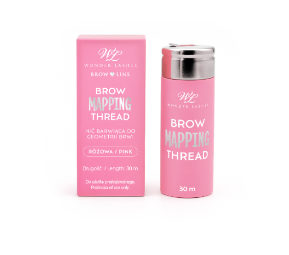 Wonder Lashes Brow Mapping Thread - Różowa Nić Do Geometrii