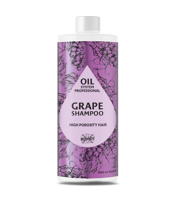 Ronney Ronney Professional Oil System High Porosity Hair - Szampon Do Włosów Wysokoporowatych Grape 1000 ml — Składniki i ocena
