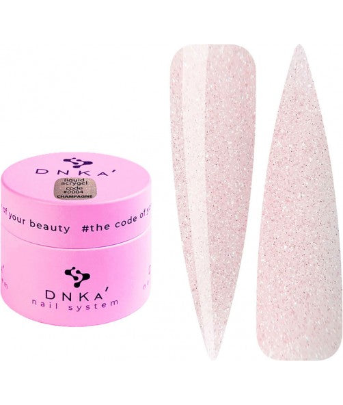 DNKa Liquid Acrygel Płynny Żel Wzmacniający Płytkę #0004 Champagne 15ml