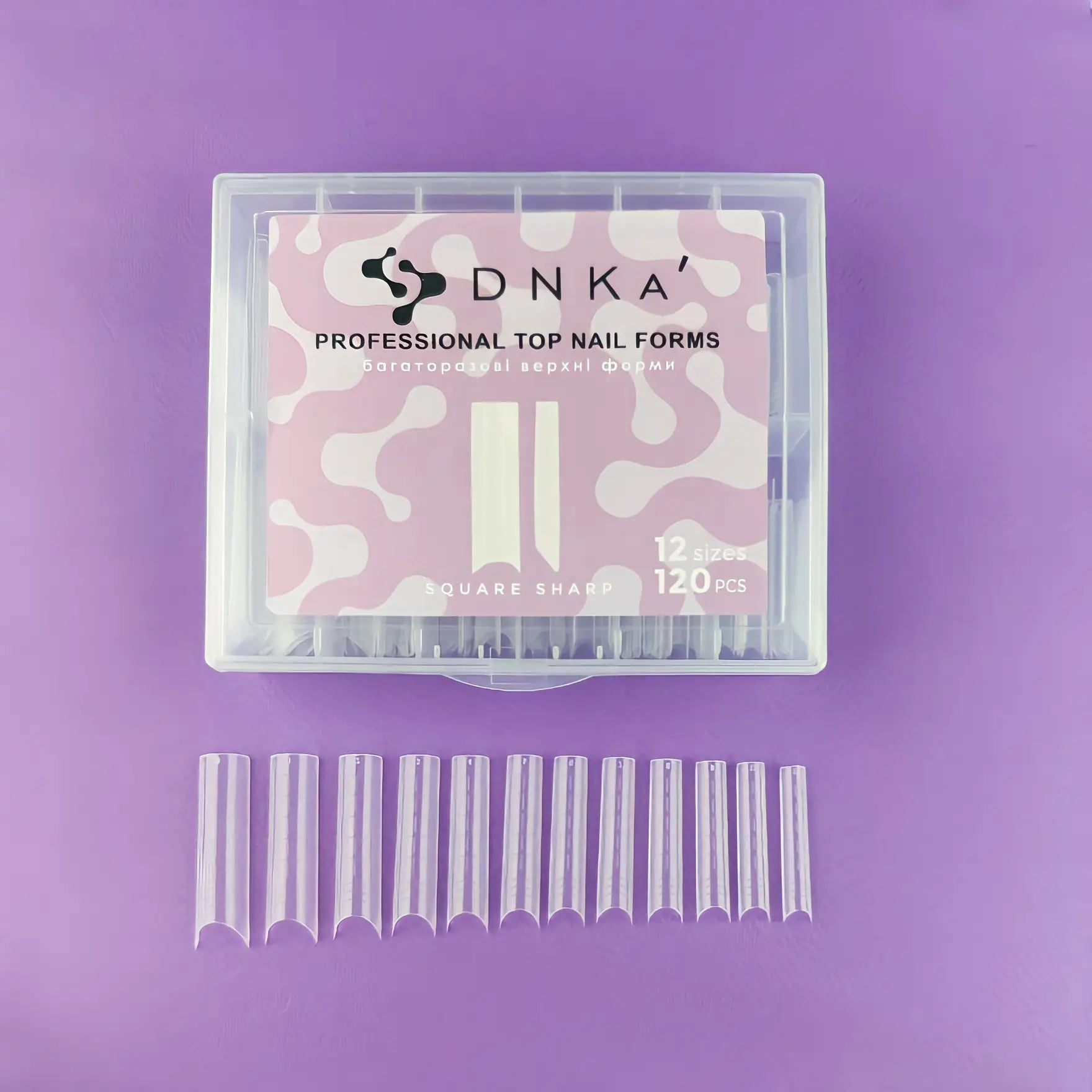 DNKa Formy Do Paznokci Reusable Upper Nail Forms Square Sharp 120pcs