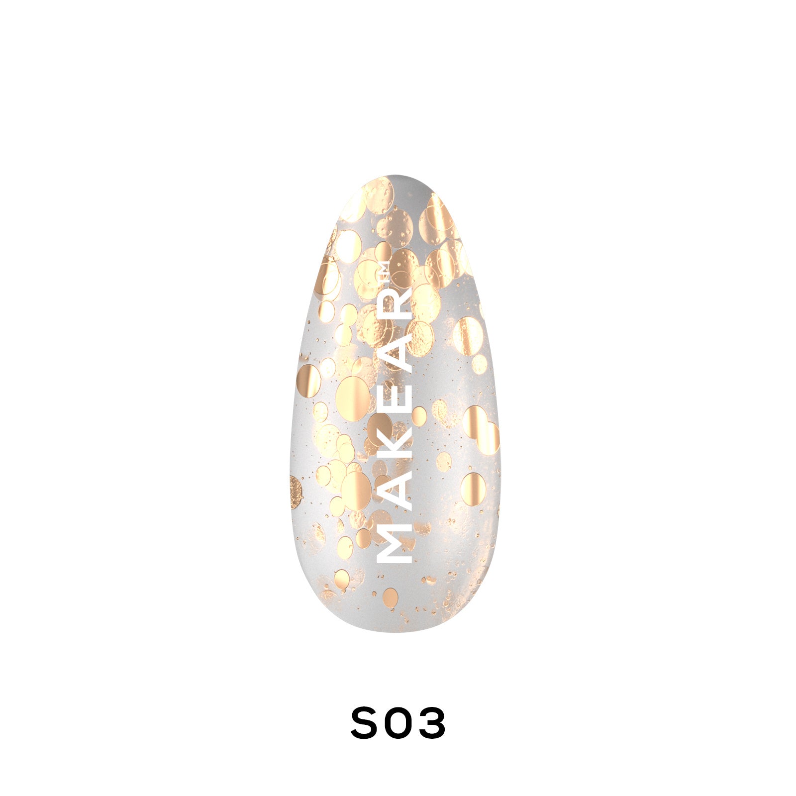 Makear Lakier Hybrydowy S03 Glitter 8Ml