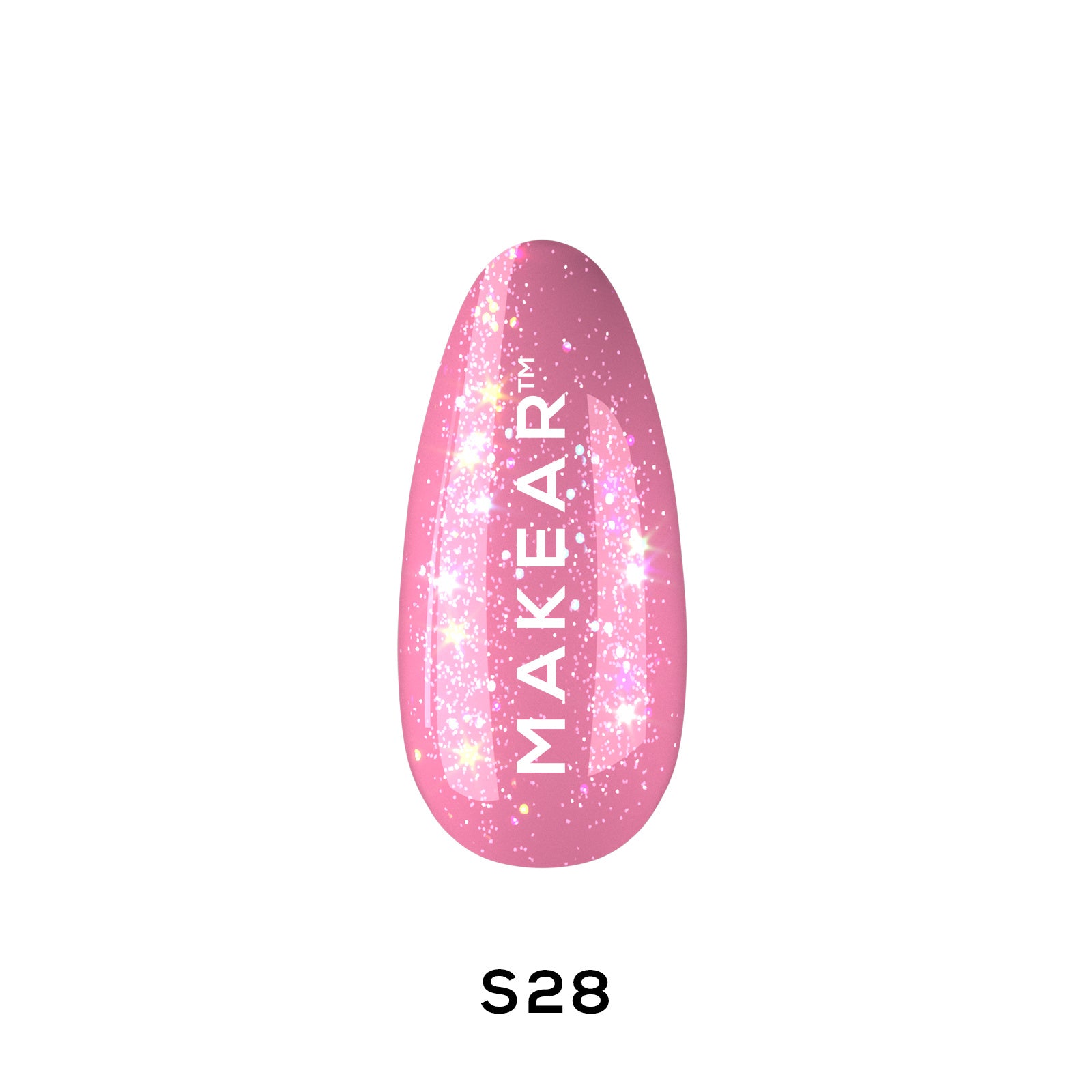Makear Lakier Hybrydowy S28 Glitter 8Ml