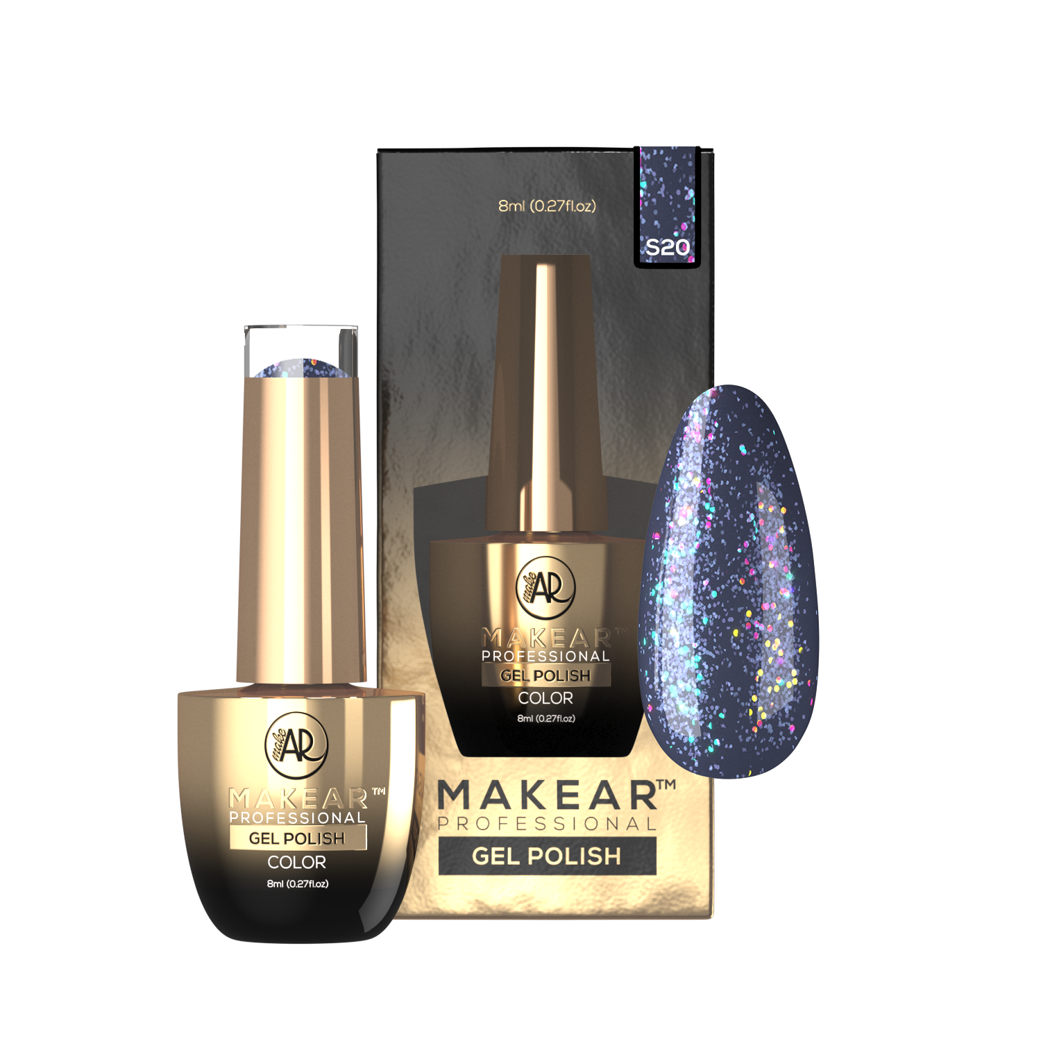 Makear Lakier Hybrydowy S20 Diamond 8Ml
