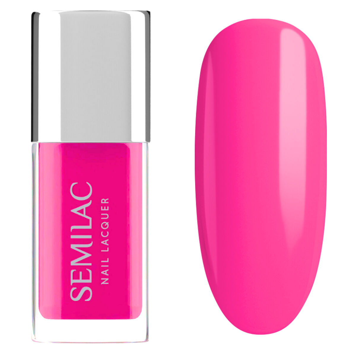 Semilac Lakier Klasyczny 119 Nail Lacquer Neon Pink 9 ml