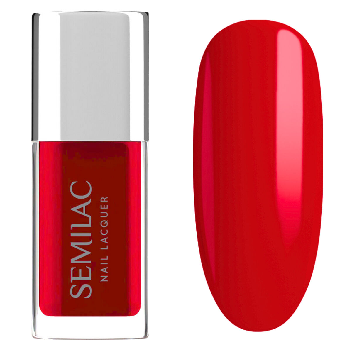 Semilac Lakier Klasyczny 120 Nail Lacquer Neon Red 9 ml