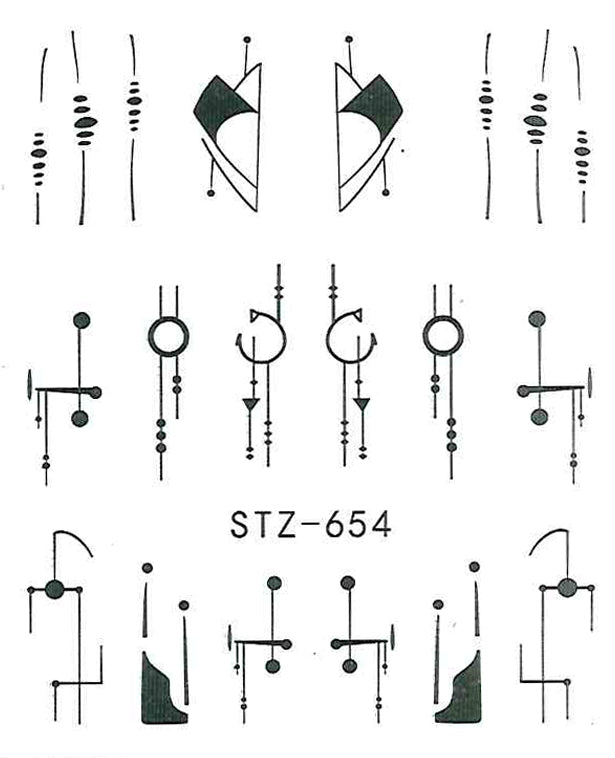 Naklejki Wodne Do Paznokci STZ-654