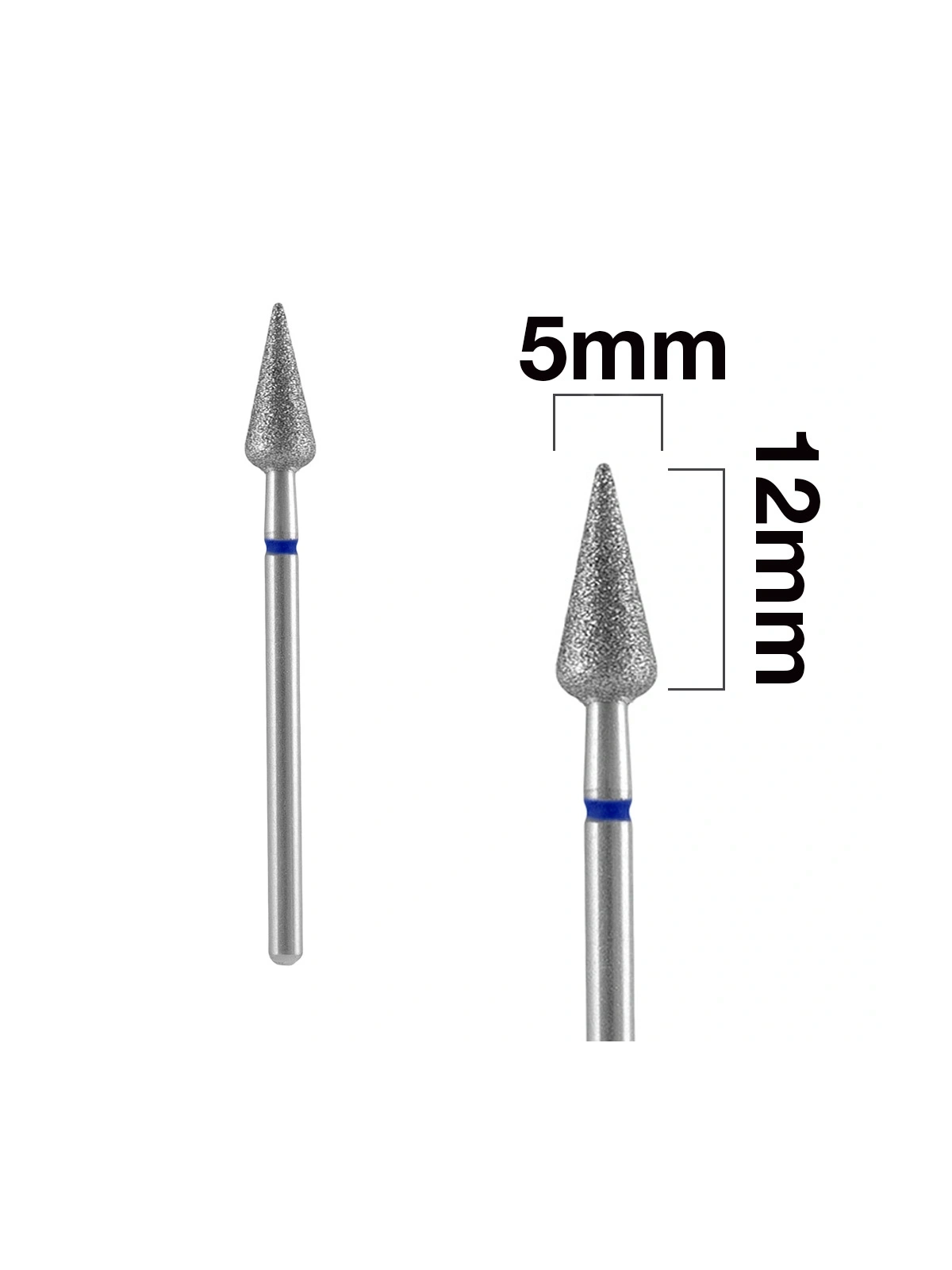 Staleks Frez Diamentowy Grusza Ostra Niebieska Expert Średnica 5 Mm / Część Pracująca 12 Mm