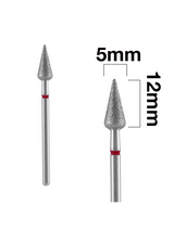 Staleks Frez Diamentowy Grusza Ostra Czerwona EXPERT Średnica 5 Mm / Część Pracująca 12 Mm