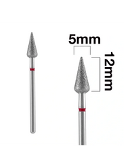 Staleks Frez Diamentowy Grusza Ostra Czerwona EXPERT Średnica 5 Mm / Część Pracująca 12 Mm