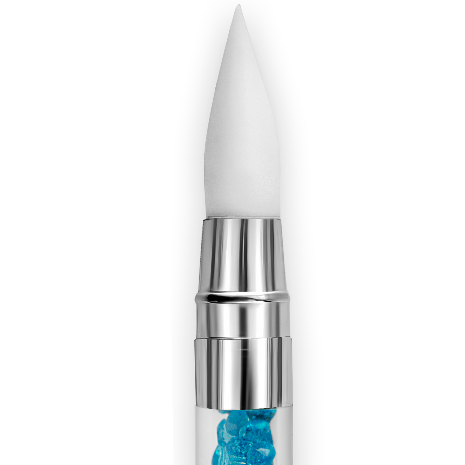 Pędzelek Silikonowy Do Manicure Niebieski #4