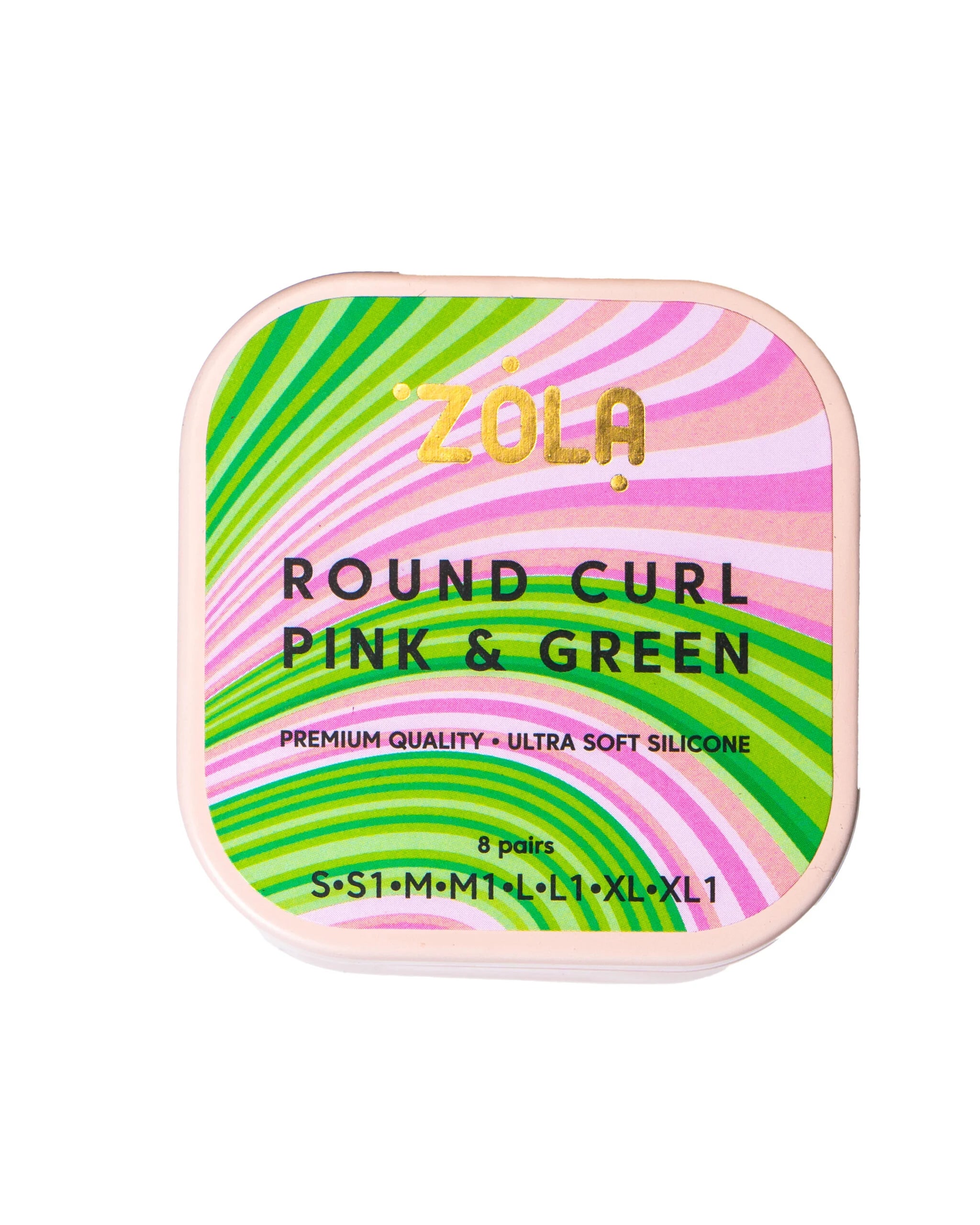 Zola Wałeczki Silikonowe Do Laminacji Rzęs Round Curl Pink & Green
