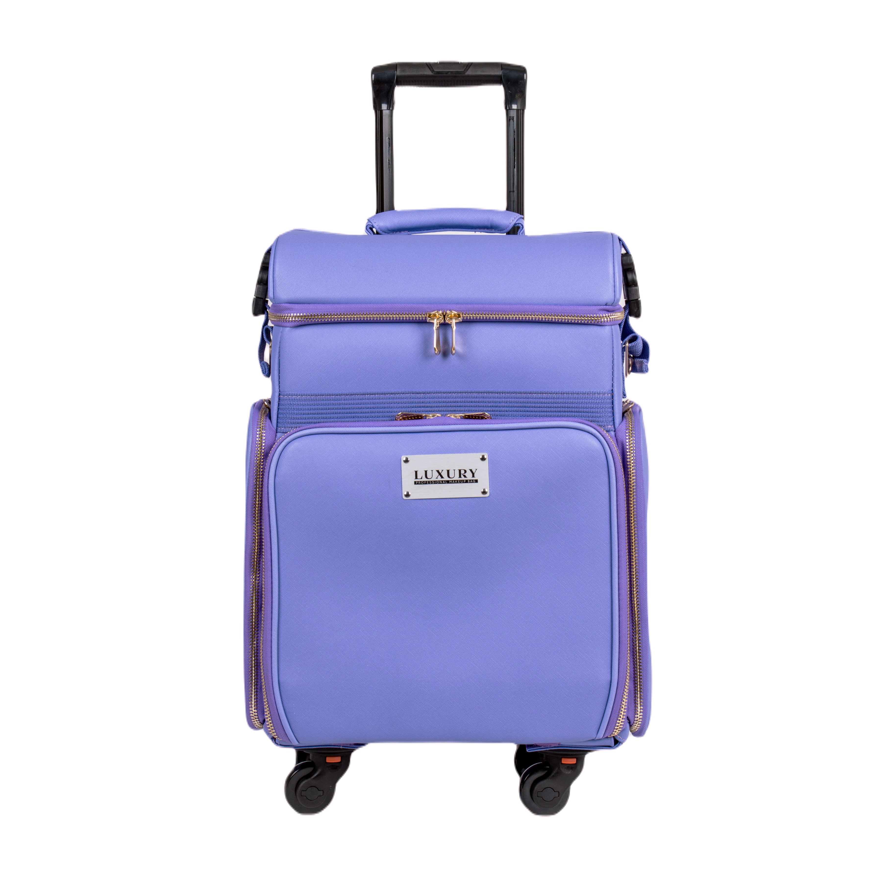 Luxury Makeup Bag Kufer Kosmetyczny - Walizka Wizażysty Średnia Luxury LX-P56 Pastelowa Lawenda