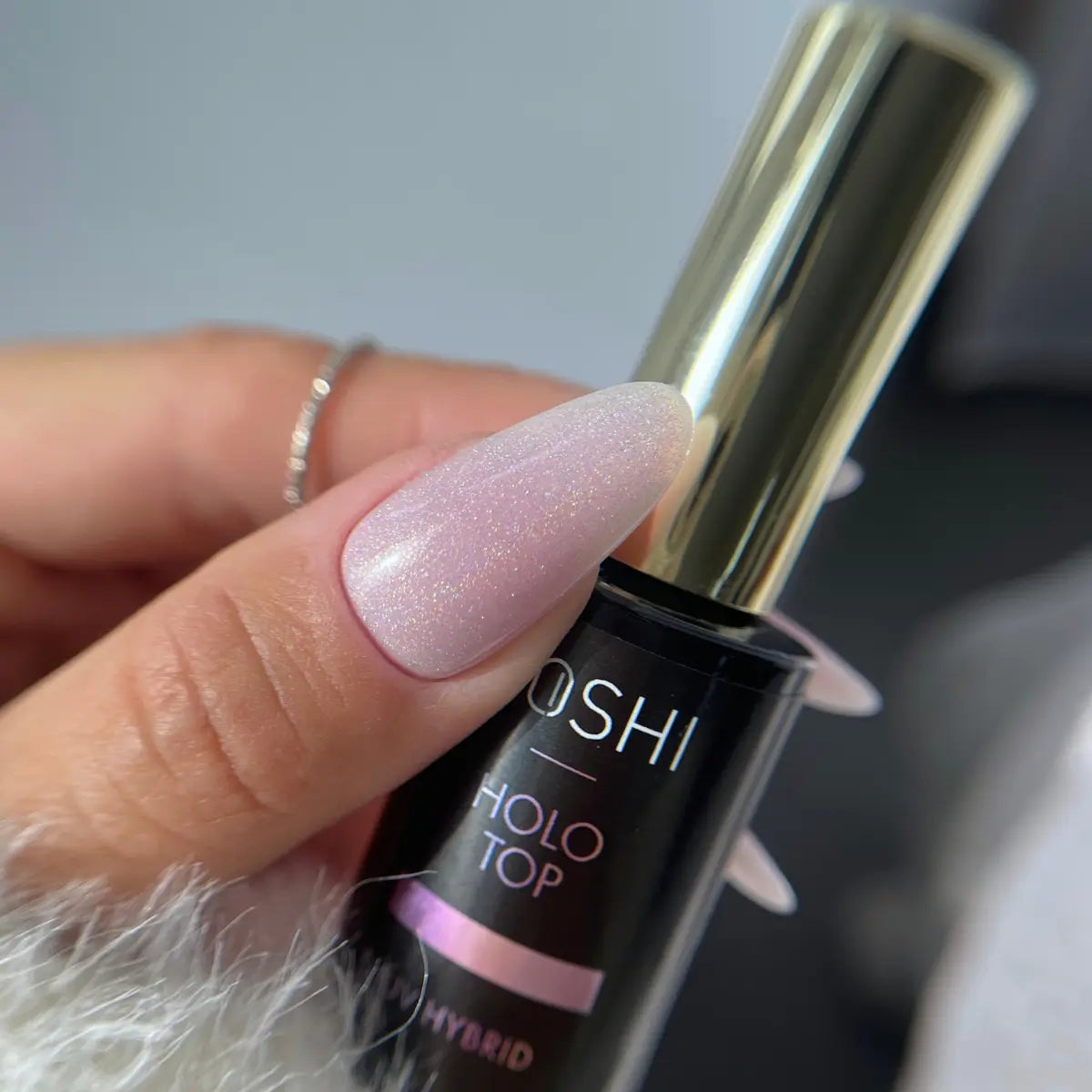Yoshi Top Holo UV Hybrid Transparentny top holograficzny 10 ml