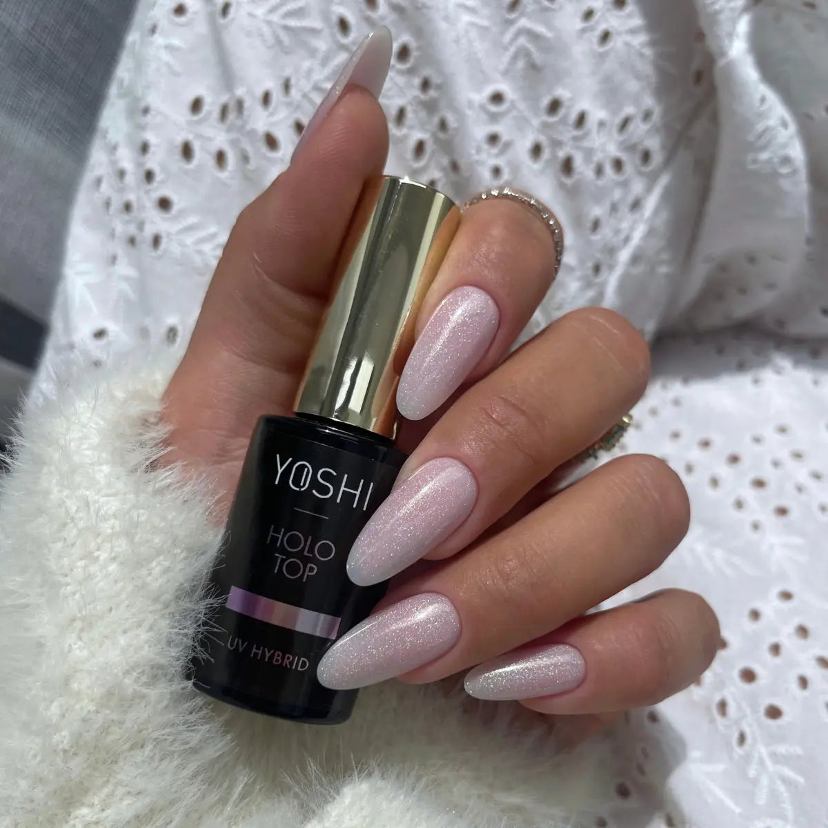 Yoshi Top Holo UV Hybrid Transparentny top holograficzny 10 ml
