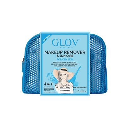 GLOV Travel Set Dry Skin Podróżny Zestaw Do Demakijażu Niebieski