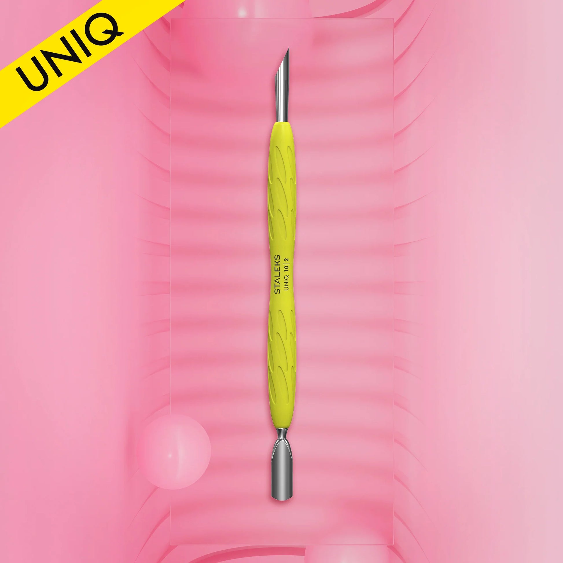 Staleks Kopytko Do Manicure Gummy Z Silikonową Rękojeścią UNIQ 10 TYPE 2 (Popychacz Wąski Zaokrąglony I Kopytko Skośne)