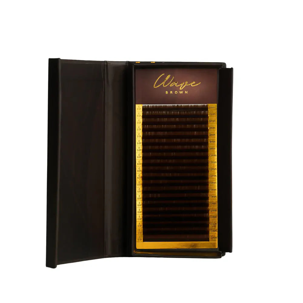 Noble Lashes Brązowe Rzęsy Wave Brown - Brown
