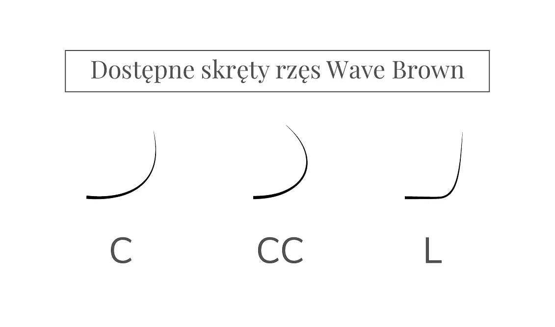 Noble Lashes Brązowe Rzęsy Wave Brown - Brown