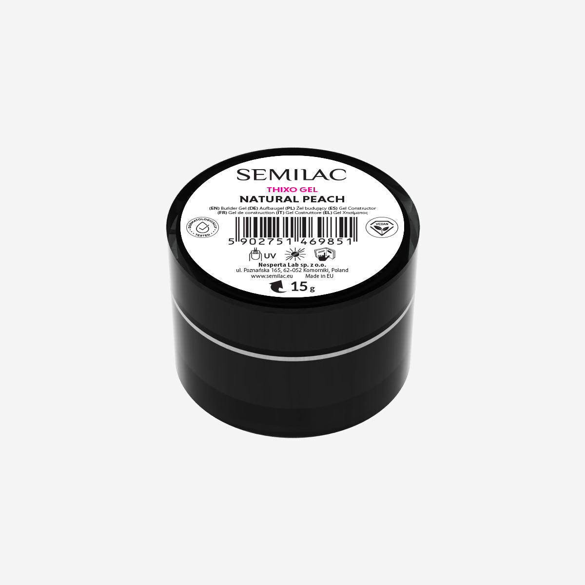 Semilac Żel Budujący Thixo Gel Natural Peach 15 g