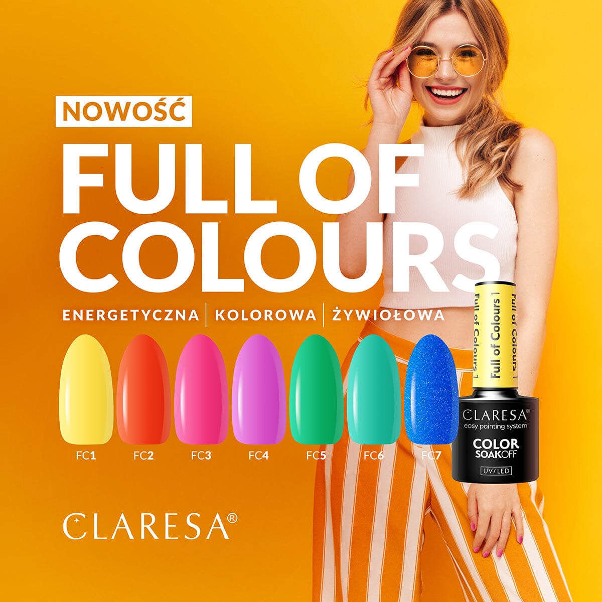 Claresa - Lakier hybrydowy Full Of Colours 7 -5g